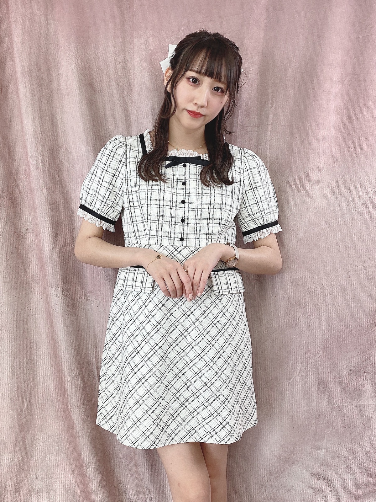 Evelyn バイカラーツイードタイトop 通販限定 期間限定 スペシャルプライス 予告なく終了する場合がございます Evelyn エブリン 公式通販サイト