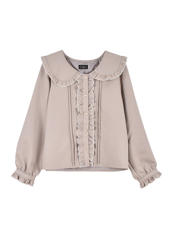 Evelyn ハートボタンタックフリルbs Evelyn エブリン 公式通販サイト