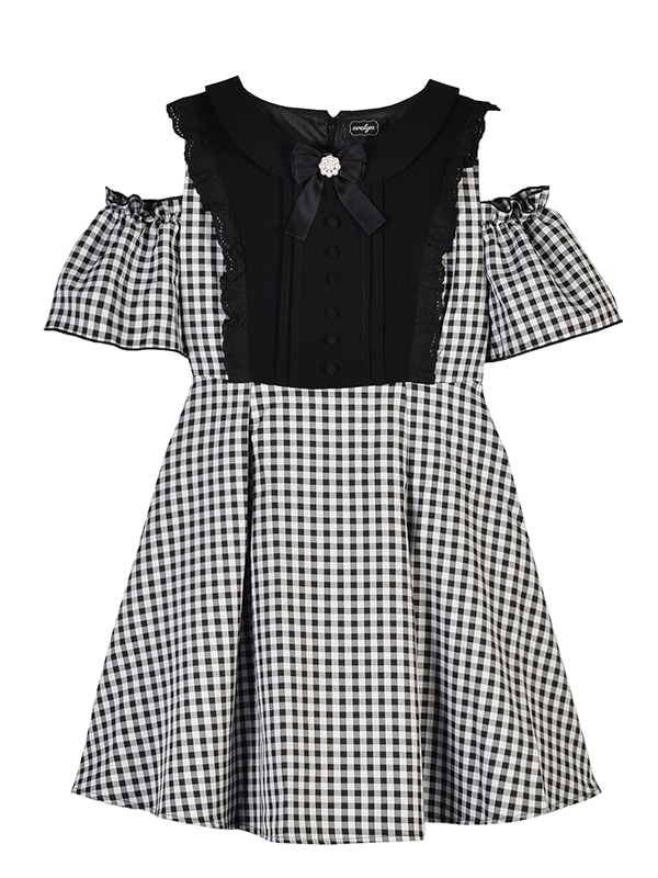 Evelyn ブローチショルダーカットop 原宿店限定 Evelyn エブリン 公式通販サイト