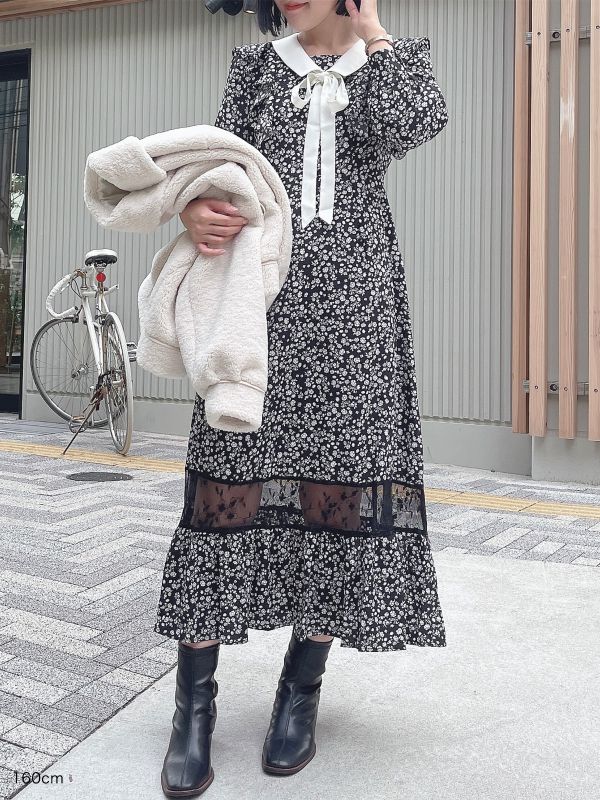 フラワーレースロングop Evelyn エブリン 公式通販サイト