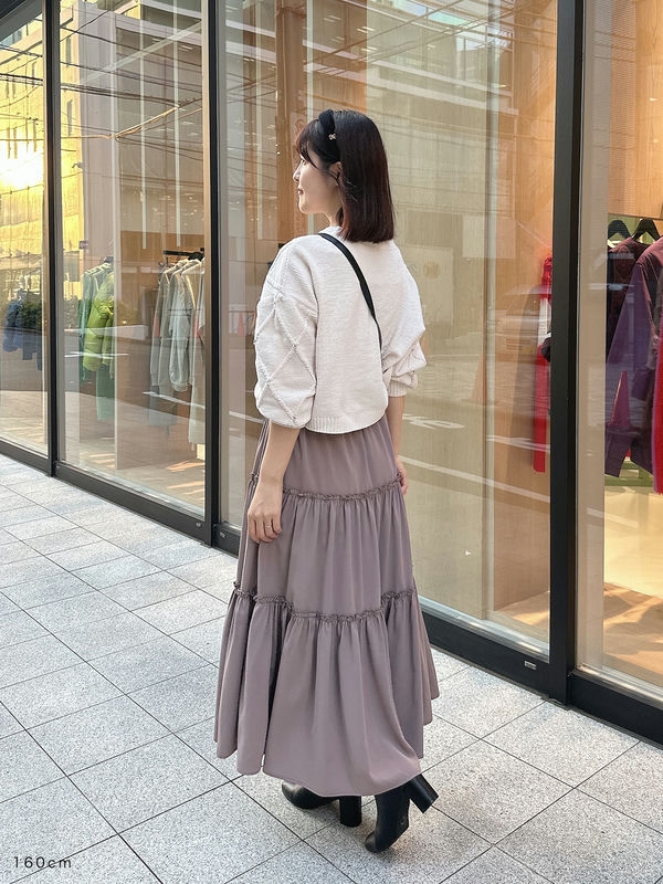 An MILLE アンミール ビジュー付きタイトスカート - スカート