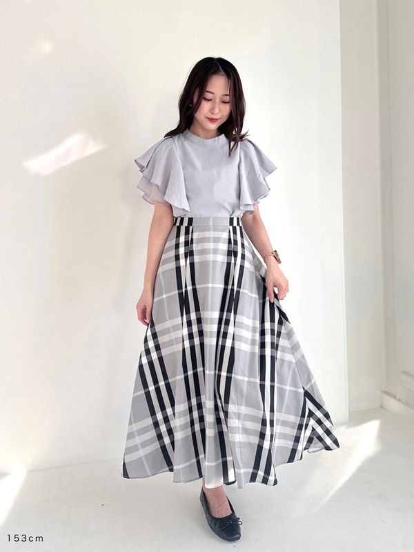 最も完璧な Anmille チェック編み上げスカート | yasnabeauty.com
