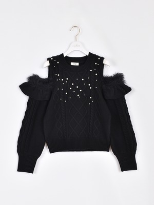 シャギーカットニット