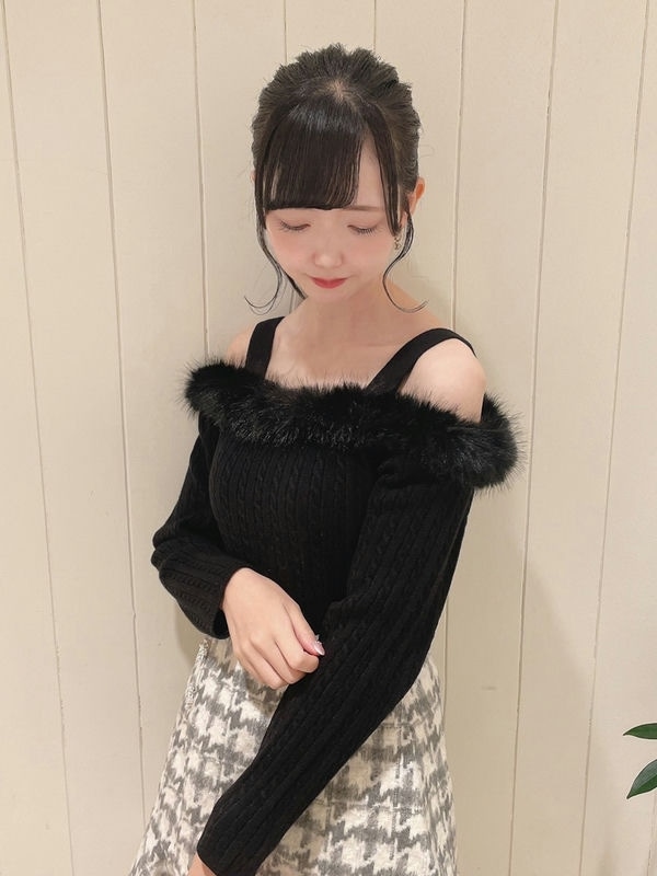 オフショルファーニット 詳細画像 ブラック 1
