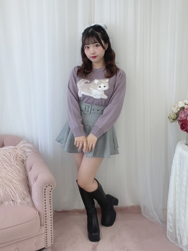 evelyn catニット 詳細画像 グレープ 1