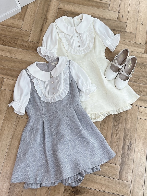 evelyn ♡ 新品 総レースフリルトップス