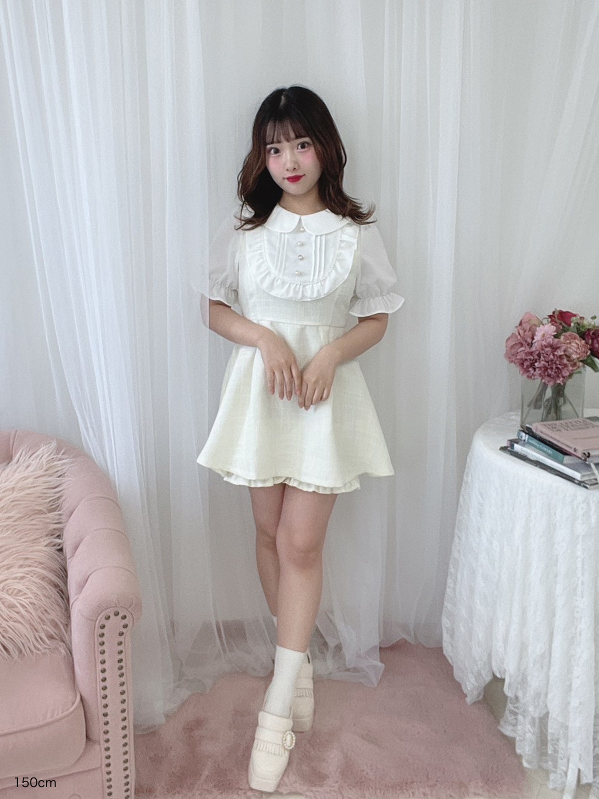 新品『人気即完売』♡ evelyn リボンロンパース ワンピース - 小物