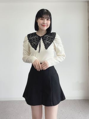 レース襟ニットソー