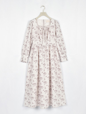 スクエアネックフレアワンピース