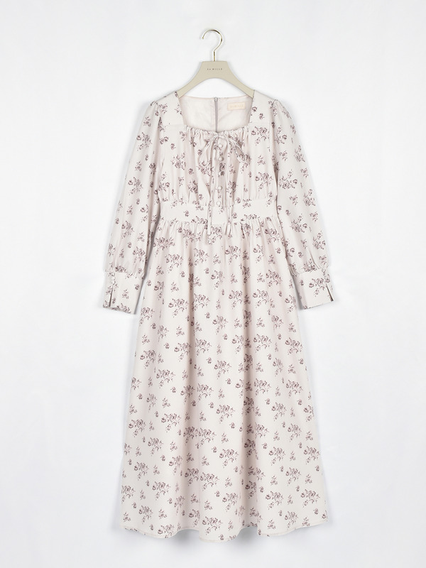 スクエアネックフレアワンピース 詳細画像 フラワー 16