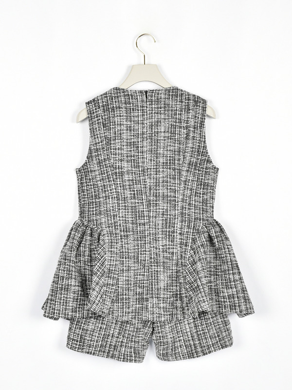 ツイードペプラムセットアップ 詳細画像 ブラック 16