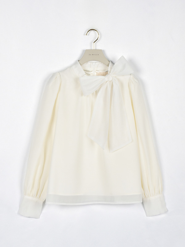 サイドリボンブラウス 詳細画像 オフホワイト 1