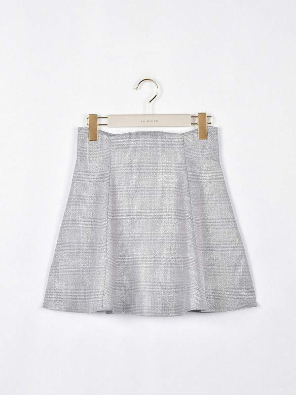 ハイウエストフレアミニスカート 詳細画像 アイスグレイ 1