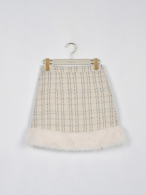 ファーリボンツイードスカート