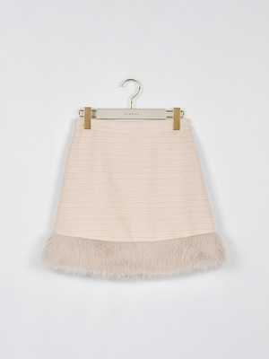 ファーリボンツイードスカート