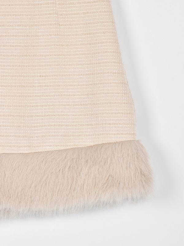 ファーリボンツイードスカート 詳細画像 ブラック 16