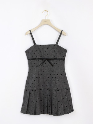 リボンプリーツキャミワンピース