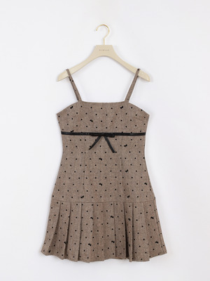 リボンプリーツキャミワンピース