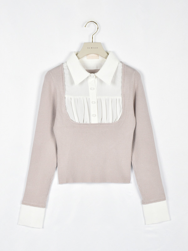 シャツドッキングニット 詳細画像 ブラック 16