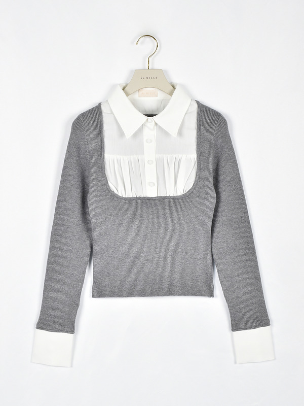 シャツドッキングニット 詳細画像 ブラック 16