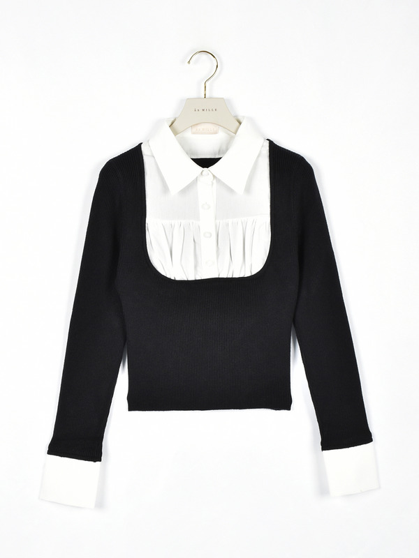 シャツドッキングニット 詳細画像 ブラック 16