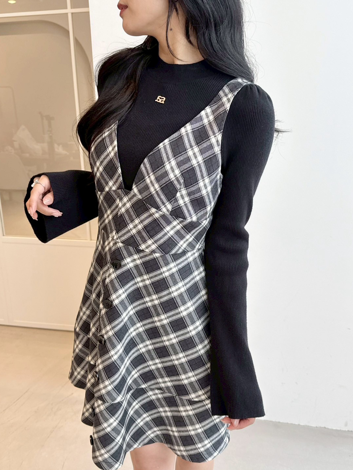 ミニボタン切り替えワンピース｜evelyn（エブリン）公式通販サイト