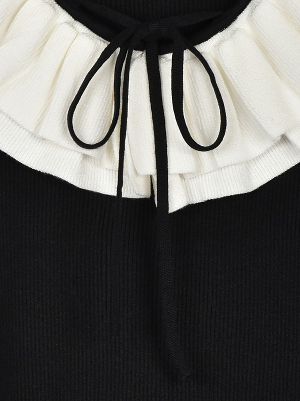 フリルカラークロスニット 詳細画像 チャコール 16