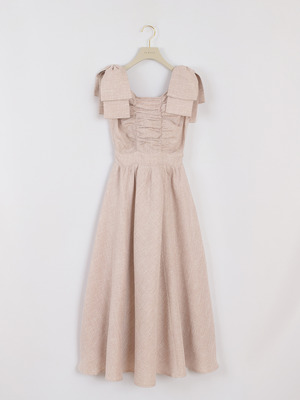 ショルダーリボンレディワンピース