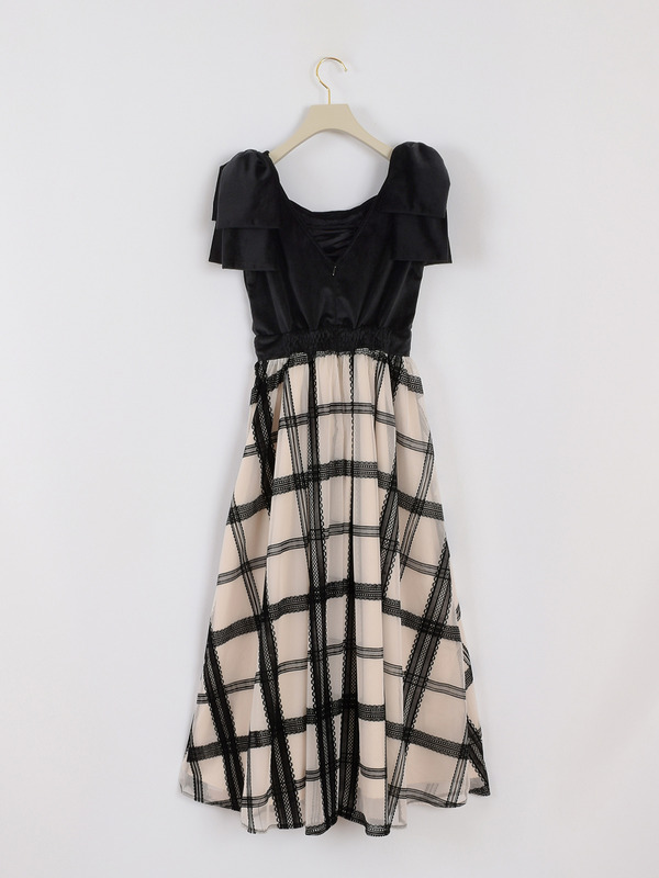 ショルダーリボンレディワンピース 詳細画像 ブラック 16