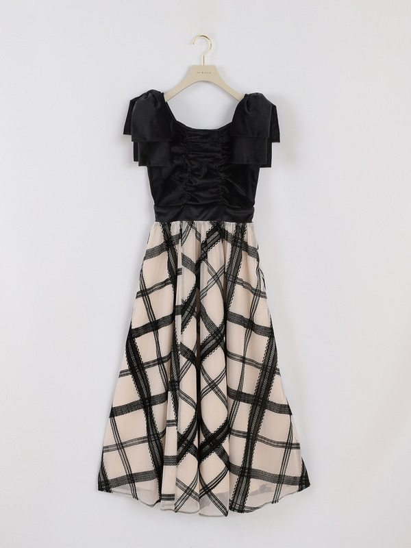 ショルダーリボンレディワンピース 詳細画像 ブラック 16