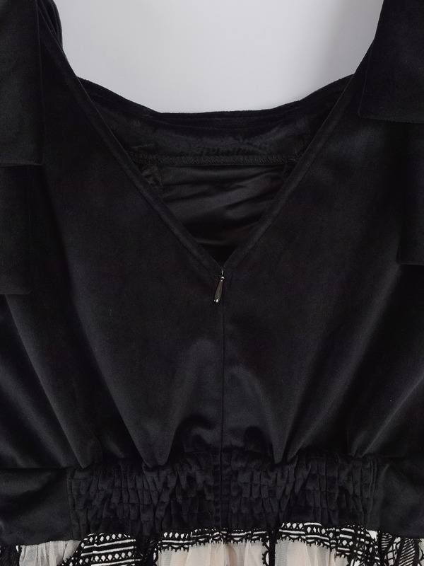 ショルダーリボンレディワンピース 詳細画像 ブラック 16