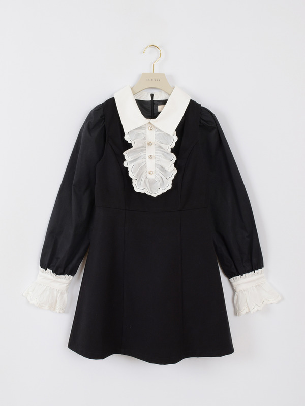 フリルビジューセットワンピース 詳細画像 ブラック 1