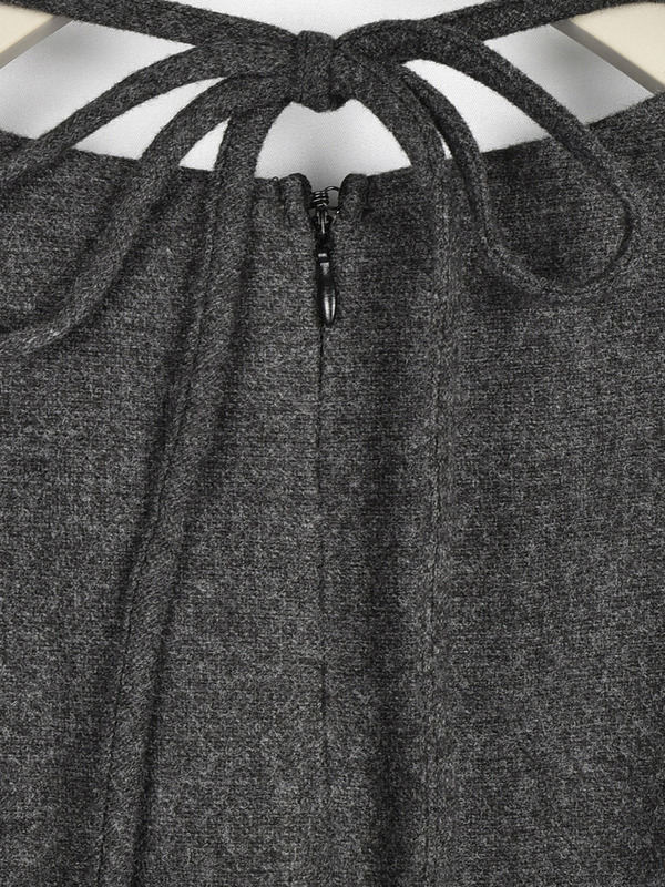 クロスリボンフレアワンピース 詳細画像 チャコール 16