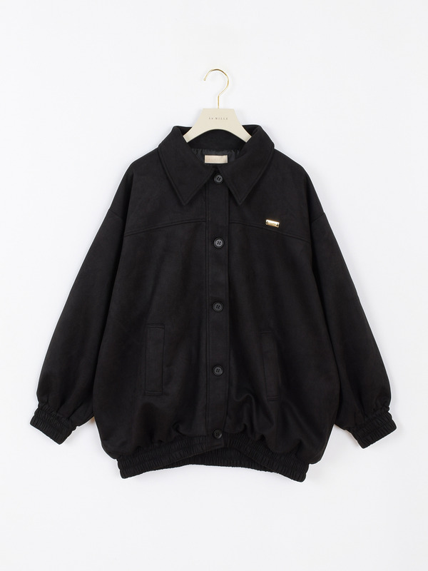 スウェードボリュームブルゾン 詳細画像 ブラック 11
