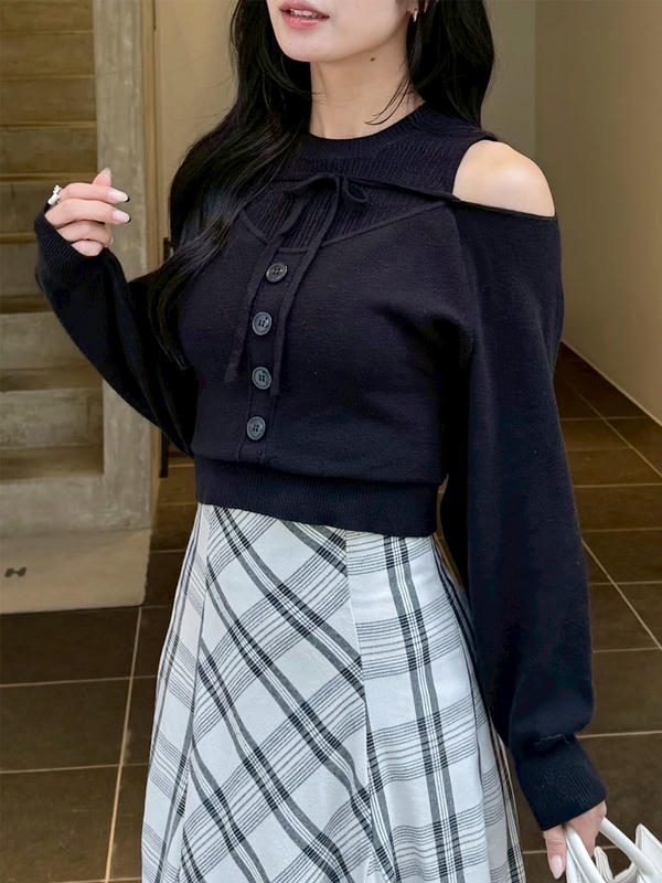 レイヤードリボンニット 詳細画像 ピンク 11