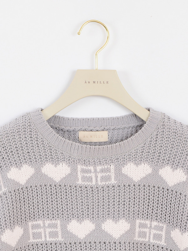 ロゴハートモールニット 詳細画像 レッド 16