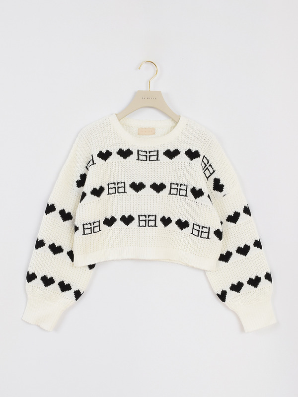 ロゴハートモールニット 詳細画像 レッド 16