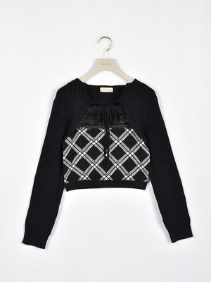 ファーキャミボレロニット