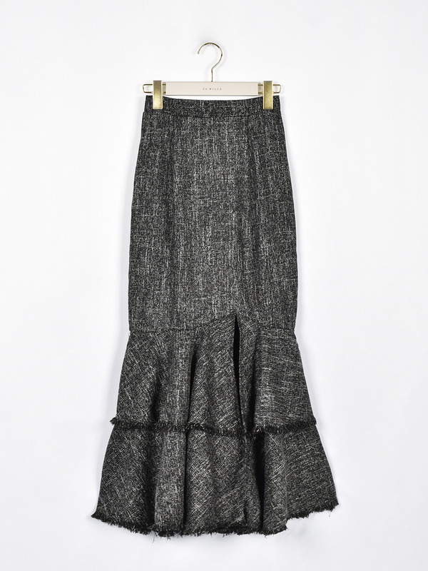 ダブルフリルマーメイドスカート 詳細画像 ツイード 1