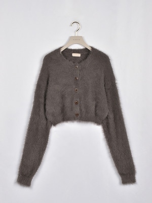 シャギーショートカーデ