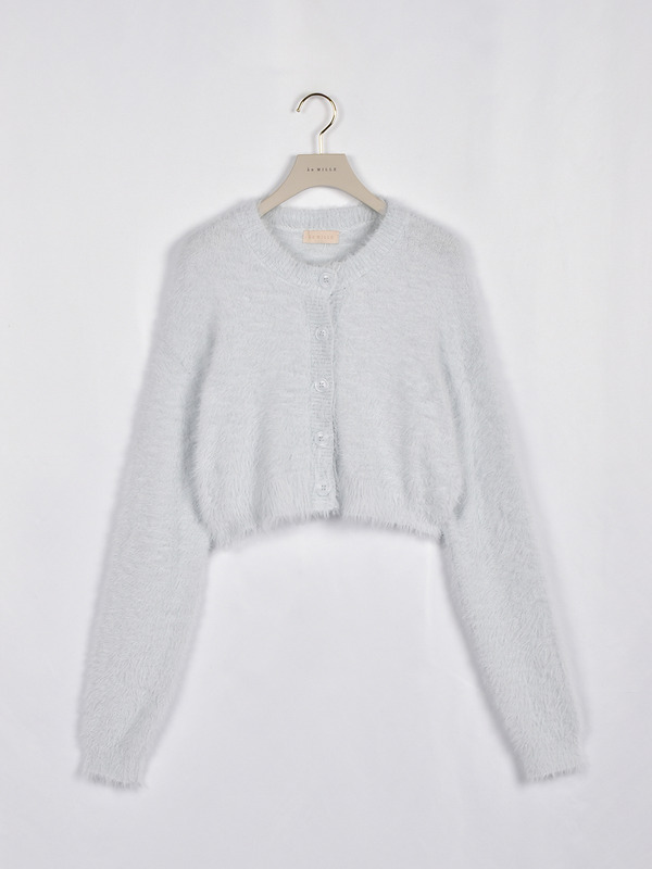 シャギーショートカーデ 詳細画像 アイスブルー 1