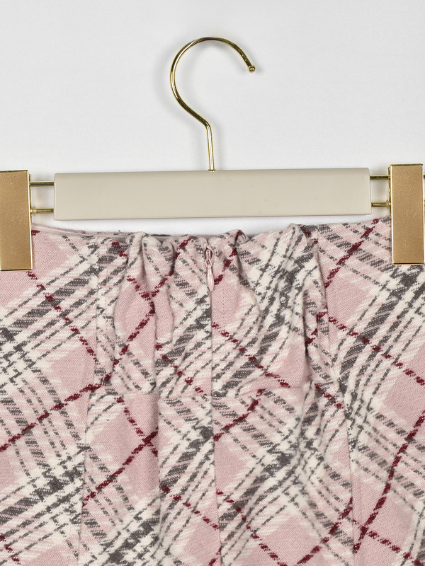 オリジナルチェックベルトスカート 詳細画像 グレイ 16