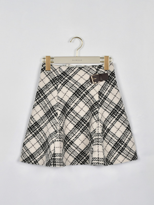 オリジナルチェックベルトスカート 詳細画像 オフホワイト 1