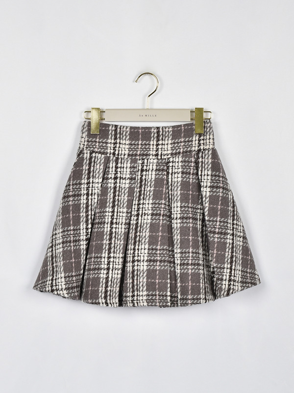 オリジナルチェックタックスカート 詳細画像 グレイ 1