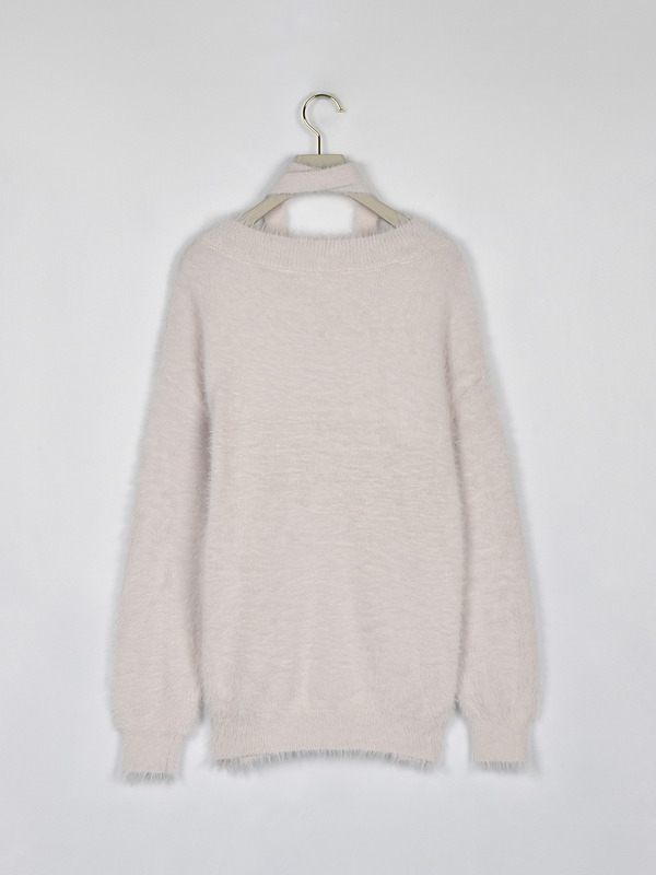 シャギーリボンタイニット 詳細画像 チャコール 16