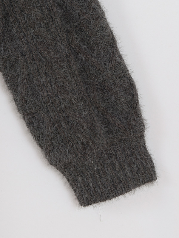 ハートケーブルニットワンピース 詳細画像 チャコール 16