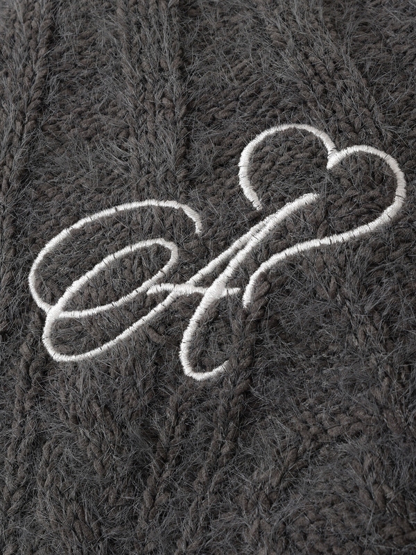 ハートケーブルニットワンピース 詳細画像 チャコール 16