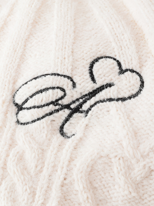 ハートケーブルニットワンピース 詳細画像 チャコール 16