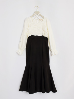 クロスビジューマーメイドワンピース