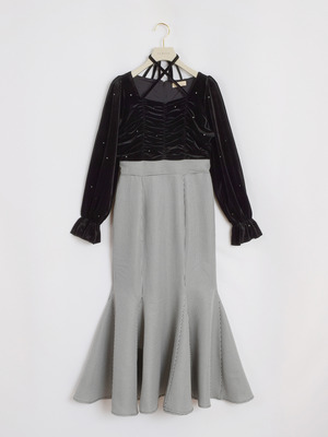 クロスビジューマーメイドワンピース